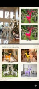 Life Size Decorative Deer Sculpture