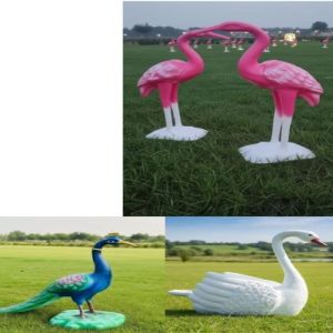 Outdoor Decorative Bird Sculpture Set