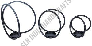 Black Iron Candle Holder Set