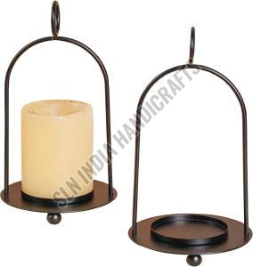 Black Metal Hanging Bell Candle Stand