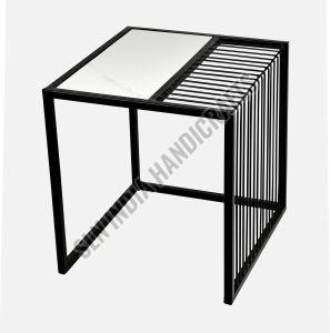 Black Powder Coated Metal Frame Side Table