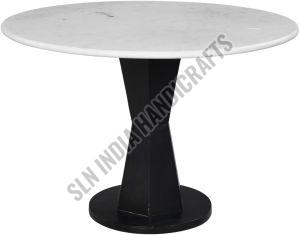 Black White Round Marble Table