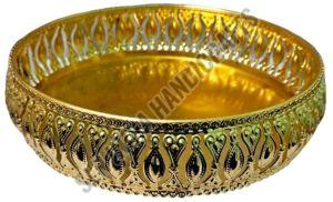 Gold Plated German Silver Serving Tray