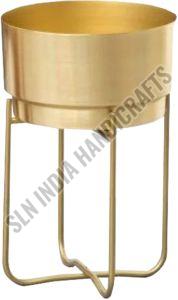Golden Metal Round Planter