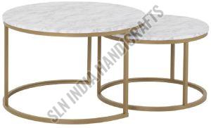 Metal Round Nesting Coffee Table