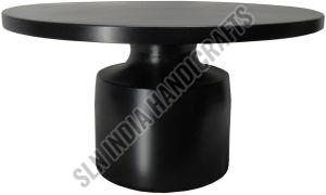 Matt Black Round Coffee Table