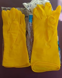 PVC Unsupported Yellow Hand Glove