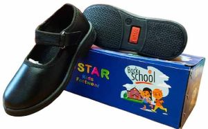 Star Velcro Belly Girl School Shoe