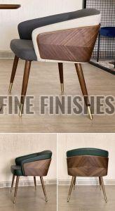 Designer Veneer Upholstered Wooden Chair