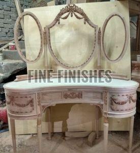 Heritage Triple Mirror Solid Wood Dressing Table