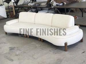 Luxury Curved Fabric Upholstered Modern Living Sofa
