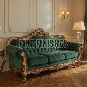 Royal Tufted Classic Wooden Sofa