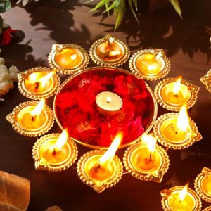 12 Inch Flower Shape Floating Flowers Bowl Urli