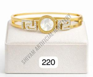 Classic Mother of Pearl Greek Pattern Kada