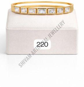 Crystal Studded Rectangular Bangle