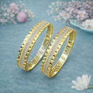 Dual Tone Diamond Dust Bangles