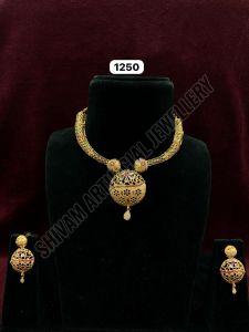 Filigree Design Gold Plated Necklace Set