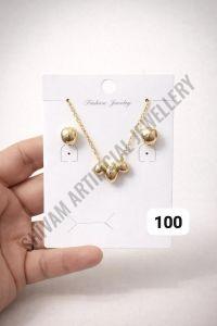 Minimalist Gold Plated Necklace Set