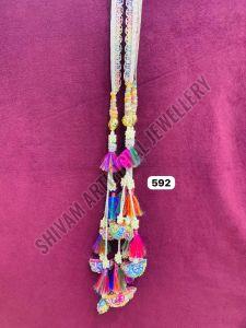 Multicolor Butterfly Tassel Latkan with Beads