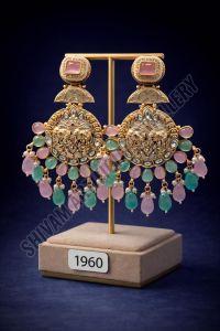 Multicolor Kundan Elephant Drop Earrings