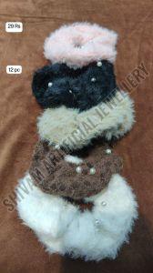 Pearl Fur Hair Scrunchie