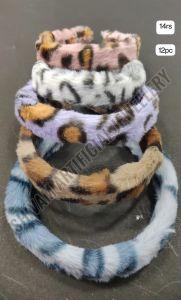 Plush Faux Fur Leopard Print Headband