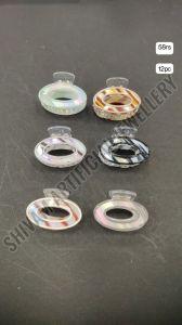 Round Acrylic Hair Claw Clip Set