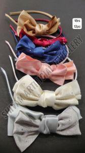 Stone Work Fabric Bow Hair Band