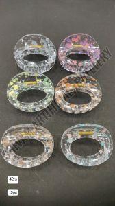 Transparent Oval Confetti Hair Claw Clip