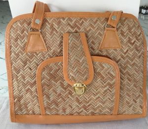 Handcrafted Brown Sital Pati Woven Hand Bag