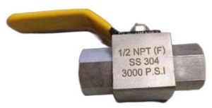 SS 304 Stainless Steel Ball Valve 3000 PSI BSP / NPT Round Body