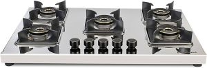 5B Aravath Goodflame Stainless Steel 5 Burner Gas Stove