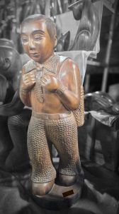 School Boy Wooden Model Home Decor Statue