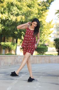 Ladies Maroon Jaipuri Print Cotton Co-ord Set