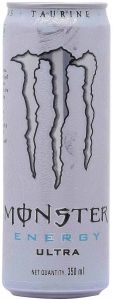 350ml Monster Ultra White Energy Drink Can