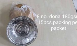 8 Inch Disposable Silver Paper Dona