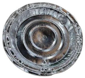 6 Inch Plain Silver Foil Paper Plate