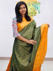 Korvai Kanchipuram Silk Saree