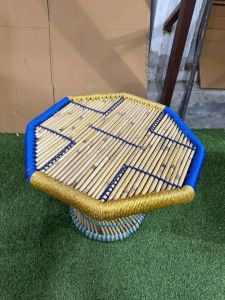 Octagonal Bamboo Table