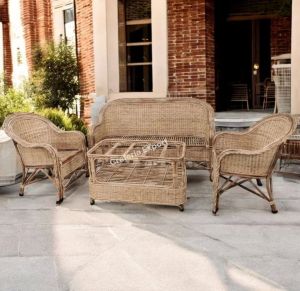 Cane 5 Seater Sofa Set