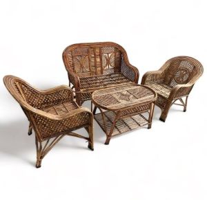 Cane 4 Seater Sofa Set