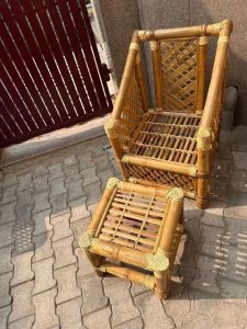 Cane Living Room Sofa Set