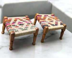Cotton Rope Wood Stool