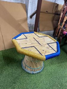 Octagonal Bamboo Table
