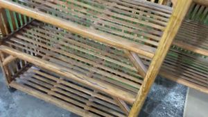 Bamboo Space Organizer Multi Use Rack