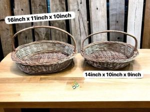 Cane Oval Shaped Basket
