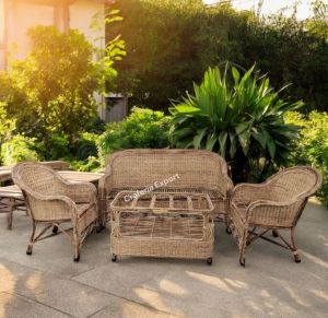 Cane 5 Seater Sofa Set