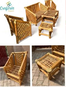 Cane Living Room Sofa Set