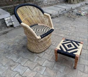 Bamboo Wooden Chair Table Set