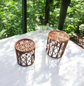 Cane Round Stool